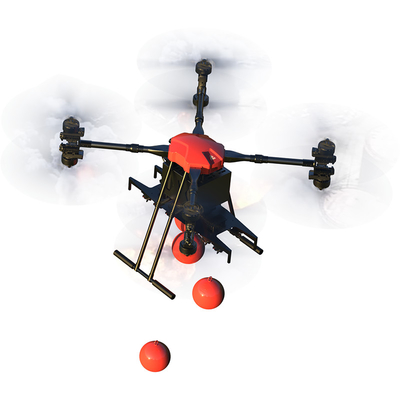 4 osie 8 śmigieł Dron gaśniczy 10 km Bezzałogowy statek powietrzny 50 kg